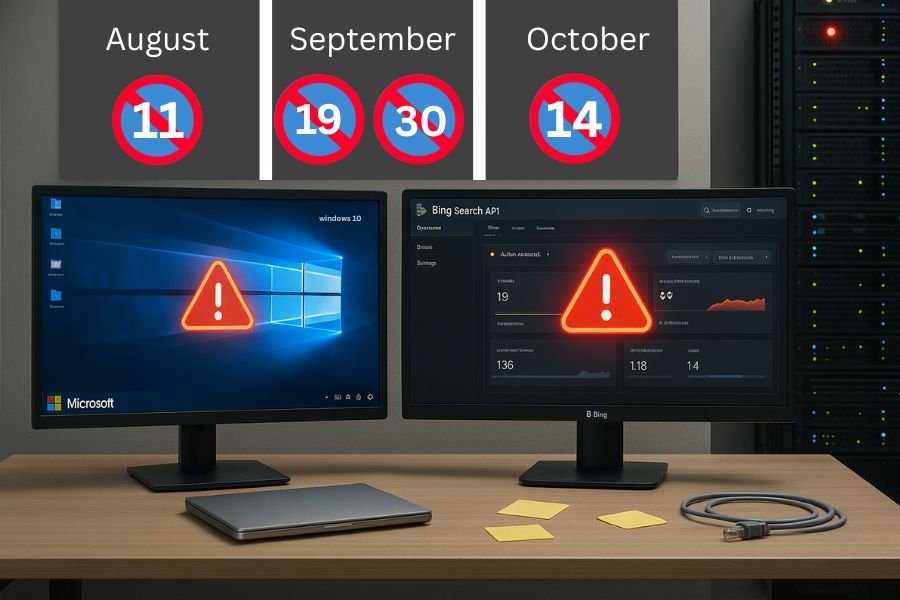 Microsoft Products Reaching End of Support (Aug–Oct 2025): Key Dates, Risks & What to Do Now